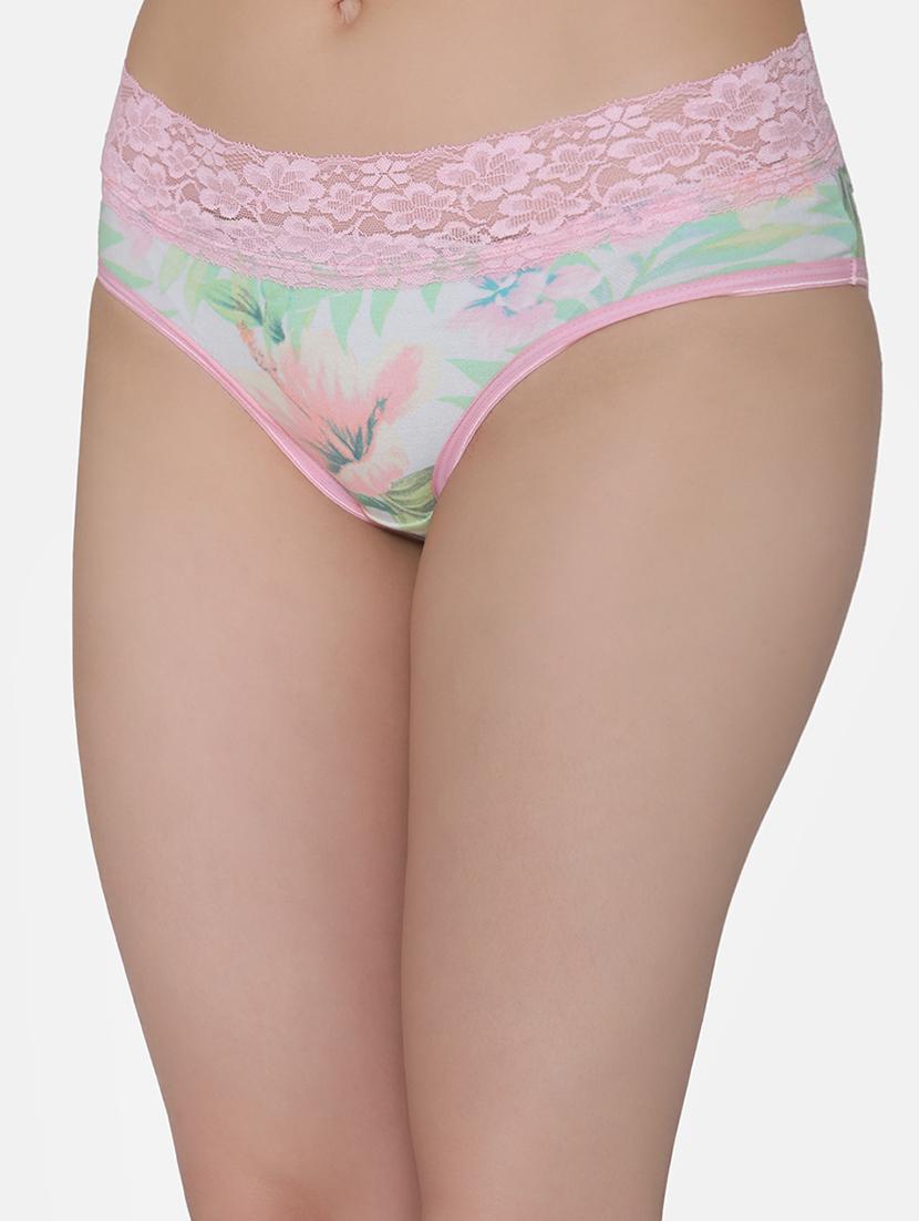 lace panel tropical hipster panty - 16236720 - Zoom Image - 2