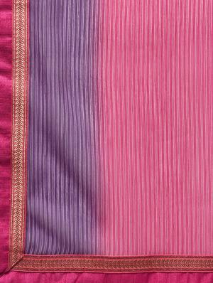 zari bordered printed saree with blouse - 16236726 - Standard Image - 5