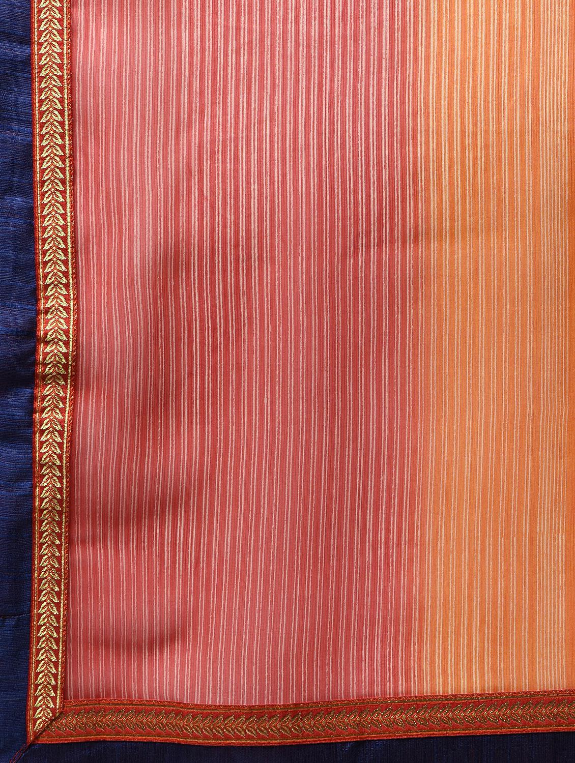 zari bordered printed saree with blouse - 16236729 - Zoom Image - 5
