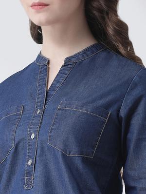pocket detailed denim shirt - 16236826 - Standard Image - 5