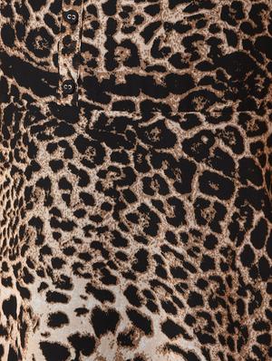button detail animal print flared dress - 16237065 - Standard Image - 5
