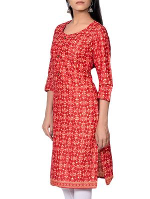 Printed straight kurta - 16237228 - Standard Image - 2