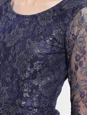 floral laced bodycon dress - 16237257 - Standard Image - 5