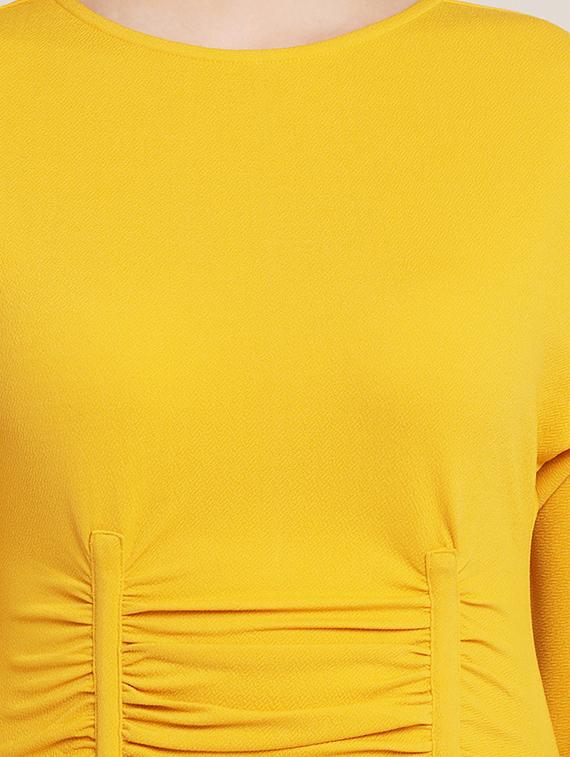 dolman sleeved ruched detail bodycon dress - 16237312 - Zoom Image - 5