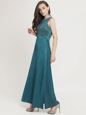 side slit embellished maxi dress - 16237315 - Standard Image - 2