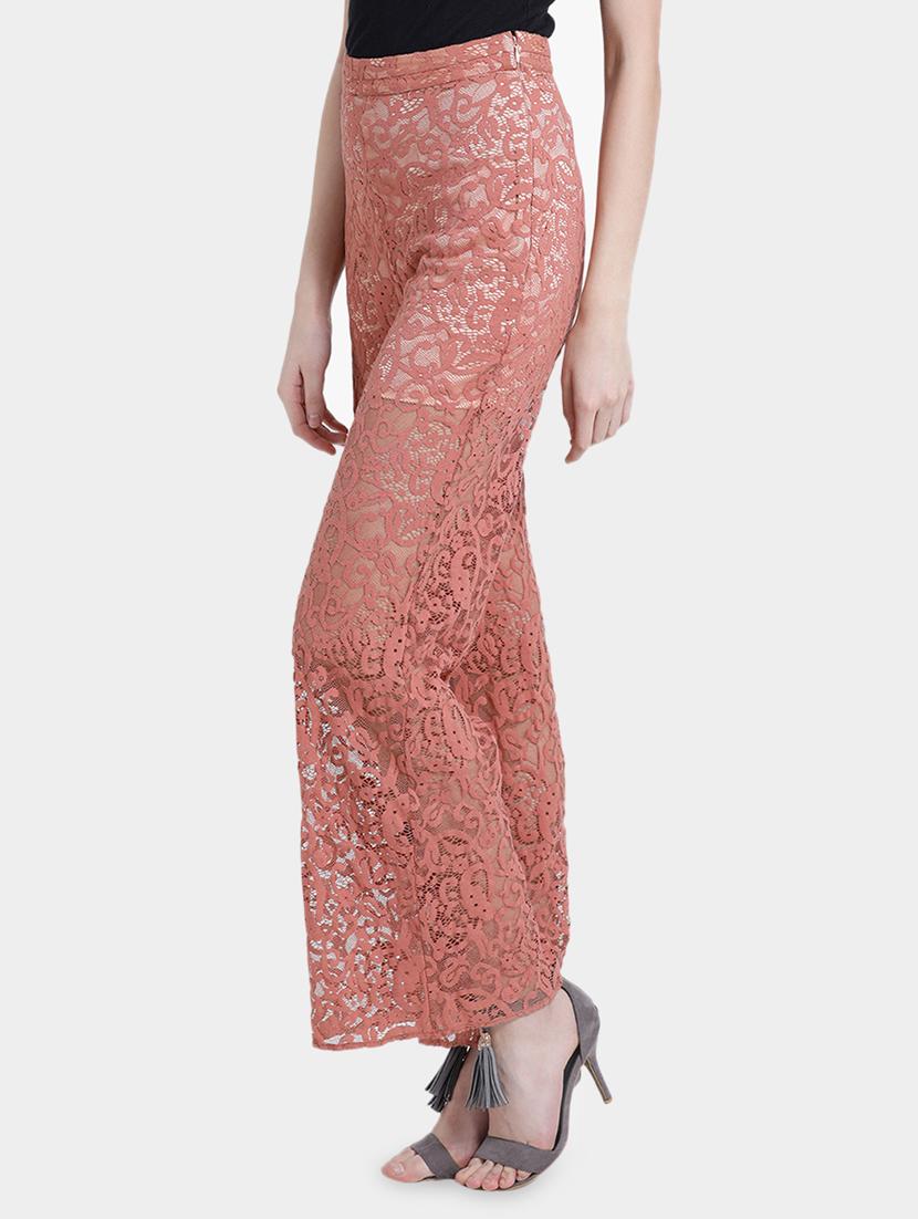 high rise floral laced palazzo - 16237338 - Zoom Image - 2