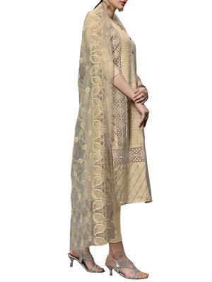 pintucks churidaar unstitched suit - 16237485 - Standard Image - 2
