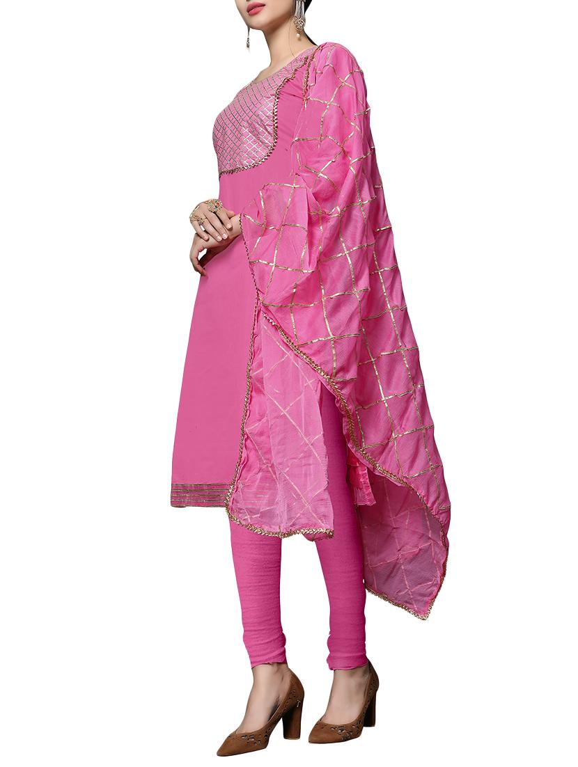 gota work churidaar unstitched suit - 16237489 - Zoom Image - 2