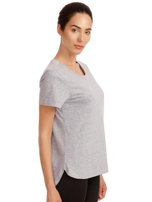 mesh panel scoop neck tee - 16237874 - Standard Image - 2