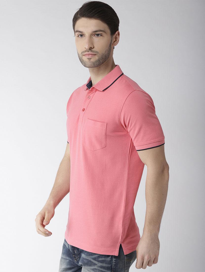 pink solid polo tshirt - 16238156 - Zoom Image - 2
