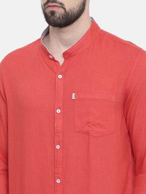 red solid casual shirt - 16238383 - Standard Image - 5