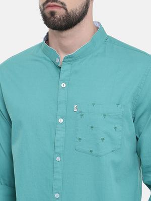 blue printed casual shirt - 16238384 - Standard Image - 5