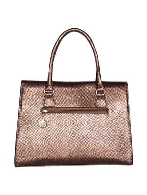 gold leatherette (pu) regular handbag - 16238477 - Standard Image - 2