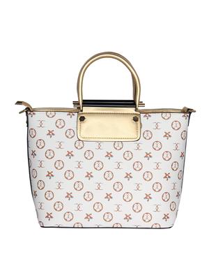 white leatherette (pu) regular handbag - 16238507 - Standard Image - 2