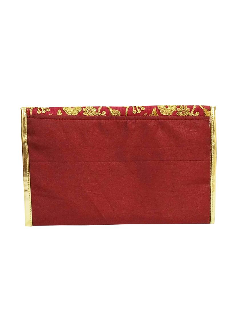 maroon silk ethnic sling bag - 16238632 - Zoom Image - 2
