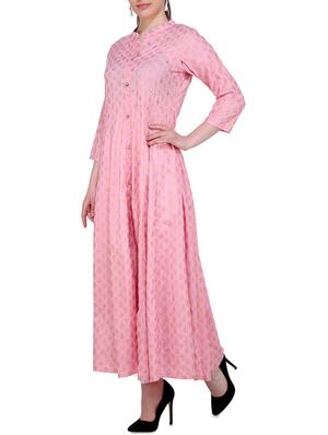 Foil print anarkali kurta - 16239110 - Standard Image - 2