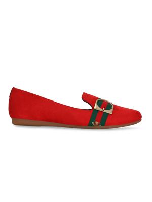 red slip on ballerinas - 16239512 - Standard Image - 2