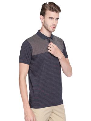 navy blue striped t-shirt - 16239625 - Standard Image - 2