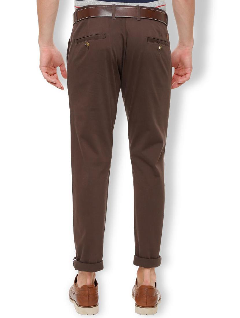brown solid chinos - 16239988 - Zoom Image - 2