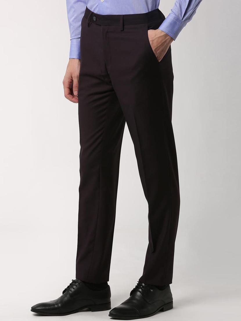 red terry rayon flat front formal trouser - 16240024 - Zoom Image - 2