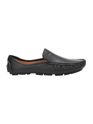 black leatherette slip on loafers - 16240804 - Standard Image - 2