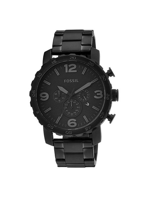 Fossil Nate Chronograph Black Dial Men's Watch - JR1401I - 16240895 - Very Small Image - 1