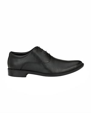black leatherette lace-up oxfords - 16241381 - Standard Image - 2