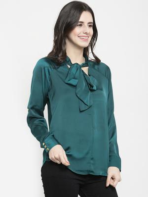 raglan sleeved tie knot neck top - 16241739 - Standard Image - 2