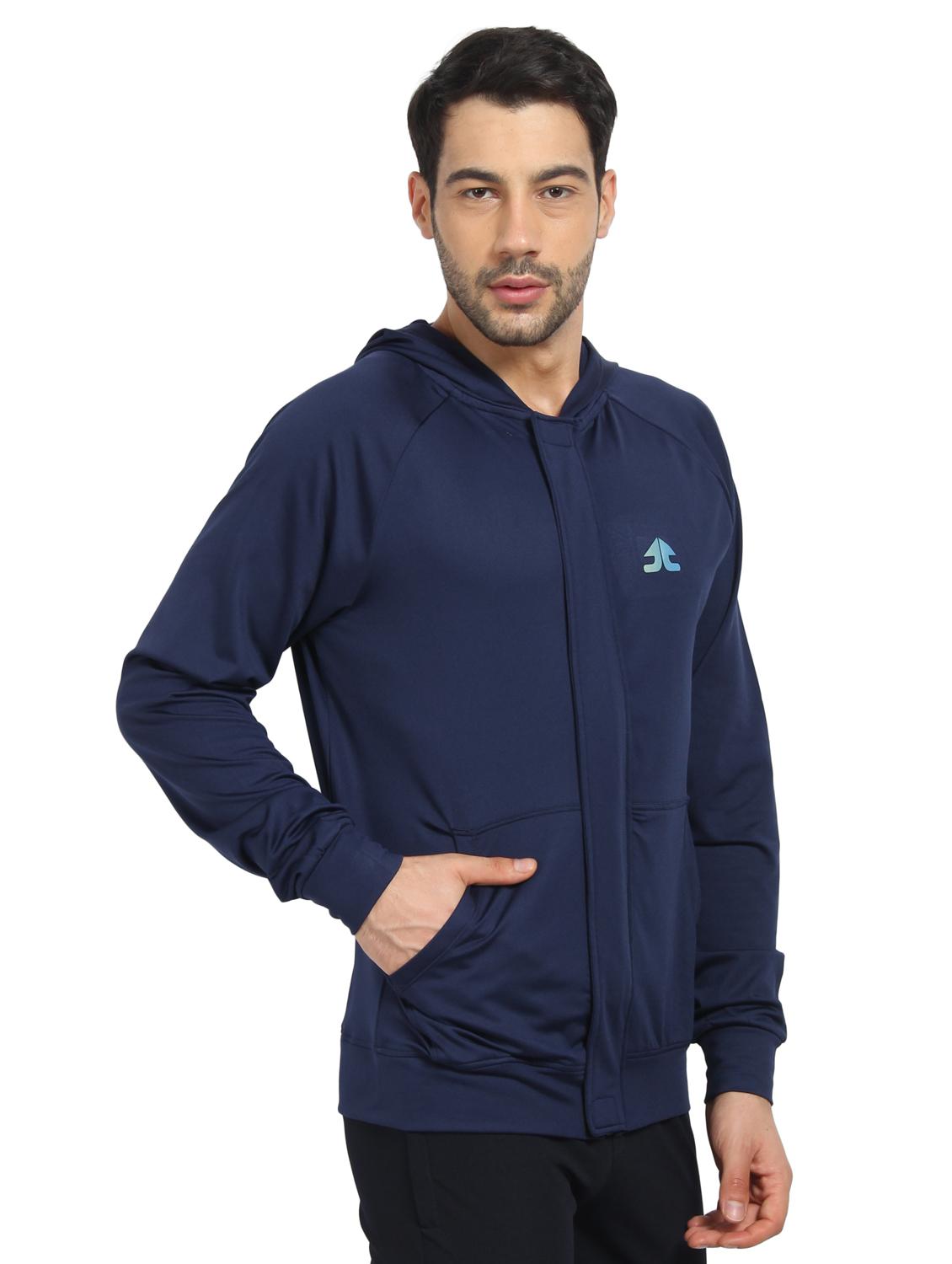 navy blue polyester casual jacket - 16242012 - Zoom Image - 2