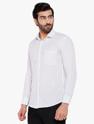 white printed casual shirt - 16242778 - Standard Image - 2