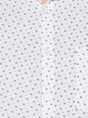 white printed casual shirt - 16242778 - Standard Image - 5