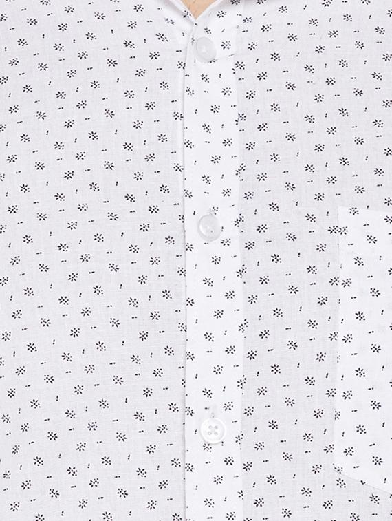 white printed casual shirt - 16242778 - Zoom Image - 5