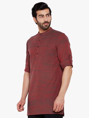 red solid short kurta - 16242798 - Standard Image - 2