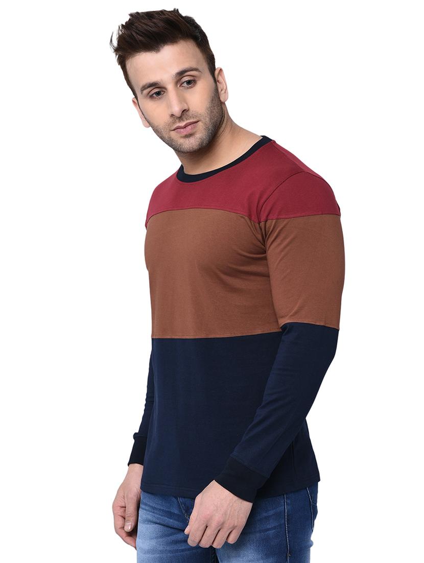 multi colored color block t-shirt - 16243824 - Zoom Image - 2