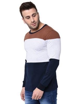 multi colored color block t-shirt - 16243826 - Standard Image - 2