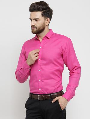 pink solid casual shirt - 16244032 - Standard Image - 2