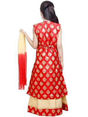 red silk blend lehnga choli - 16244344 - Standard Image - 2