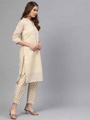Solid kurta pant set - 16244574 - Standard Image - 2
