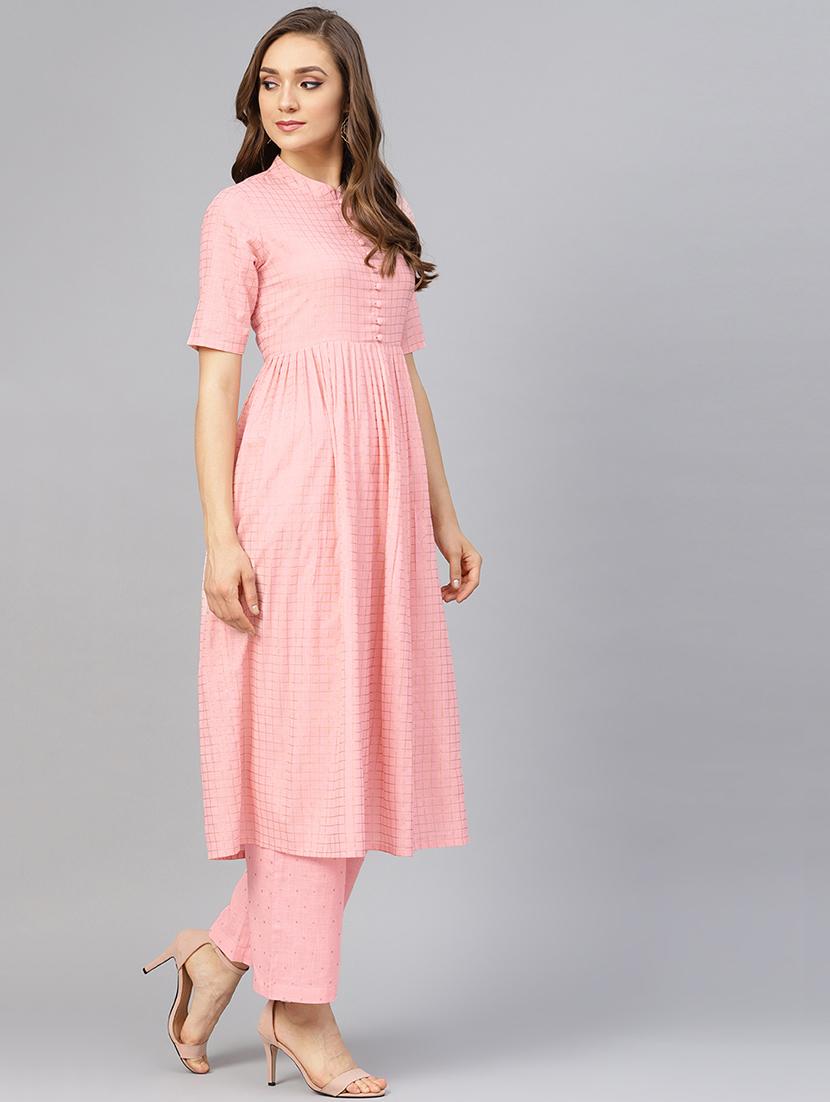 Checkered flared with pant set - 16244665 - Zoom Image - 2