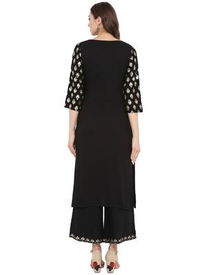 Block printed straight kurta - 16244754 - Standard Image - 2