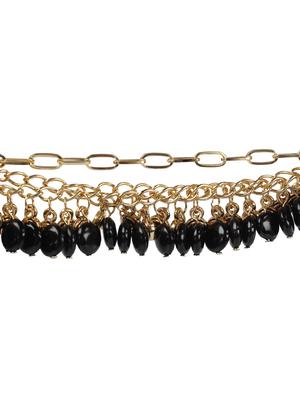 black metal beaded bracelet - 16244963 - Standard Image - 2