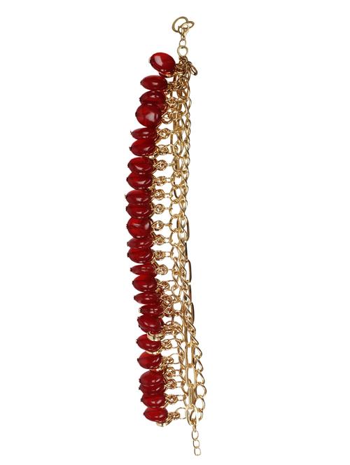 red metal beaded bracelet - 16245013 - Standard Image - 1