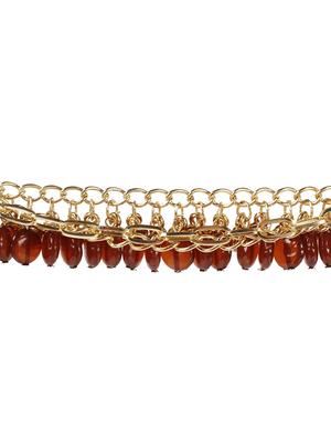 brown metal beaded bracelet - 16245015 - Standard Image - 2