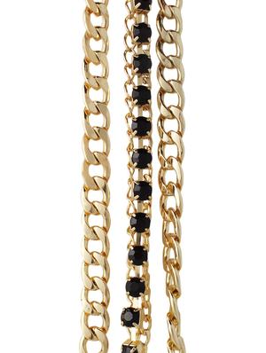 black metal beaded bracelet - 16245050 - Standard Image - 2