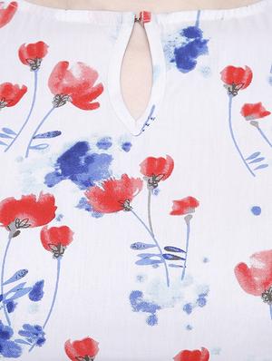 tassel hem floral asymmetric dress - 16245235 - Standard Image - 5