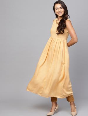 embroidered a-line kurta with jacket - 16245543 - Standard Image - 2