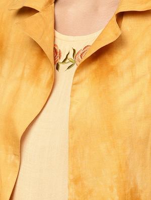 embroidered a-line kurta with jacket - 16245543 - Standard Image - 5