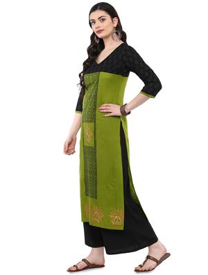block printed straight kurta - 16245578 - Standard Image - 2
