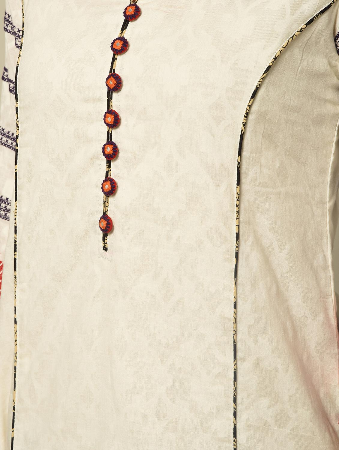 embroidered straight kurta - 16245957 - Zoom Image - 5