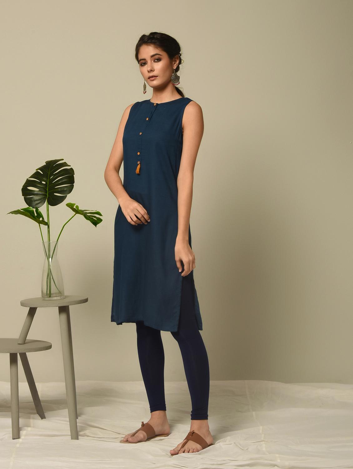 Printed layered kurta - 16245958 - Zoom Image - 2